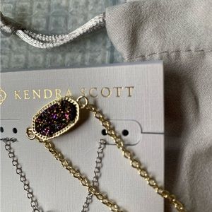 Kendra Scott gold Elaina bracelet with drusy